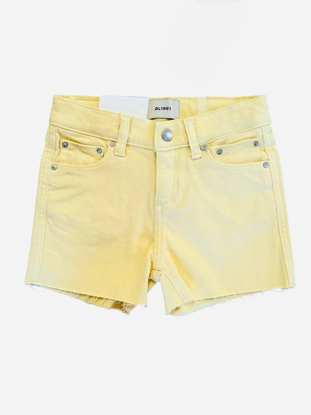 NEW DL1961 - WOMEN'S kids lucy denim cut off shorts in sunshine yellow